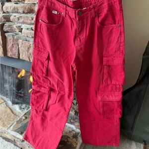 The Ragged Priest Red Cargo Pants